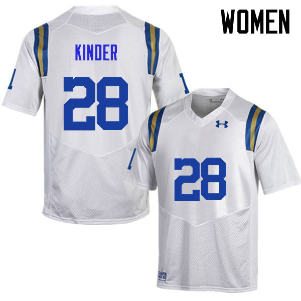 Women #28 Cole Kinder UCLA Bruins Under Armour College Football Jerseys Sale-White
